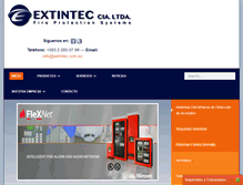 Tablet Screenshot of extintec.com.ec